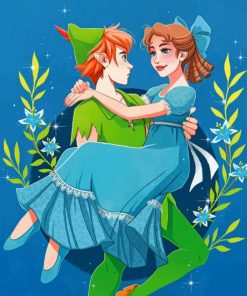 peter pan and wendy paint by number