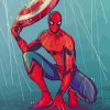 spider man civil war art paint by number