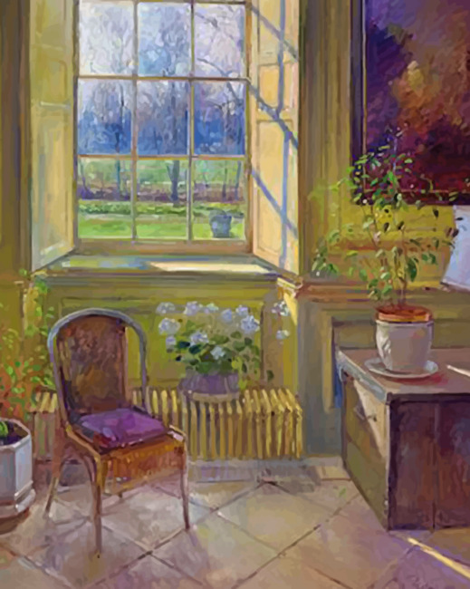 Vintage House Corner paint by numbers
