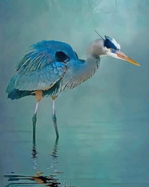 Blue Heron paint by number