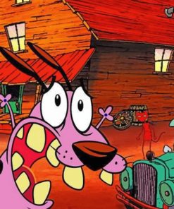 Courage The Cowardly Dog paint by numbers