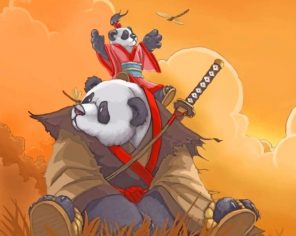 Kung Fu Panda paint by numbers