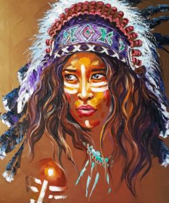 Native American Woman paint by numbers