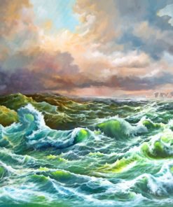 Sea Waves paint by numbers