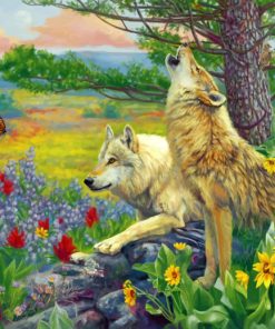 Wolves In The Spring paint by numbers