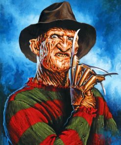 Scary Freddy Krueger Piant by numbers