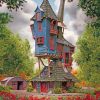 Aesthetic Bird House Paint by numbers