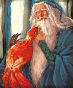 albus dumbledore and Fawkes paint by number