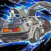 Delorean Car paint by numbers