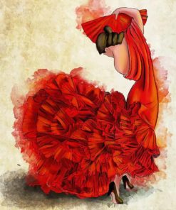 flamenco dancer art paint by numbers