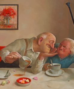 Funny Old Couple paint by numbers