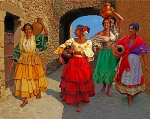 gypsy spanish Women paint by numbers