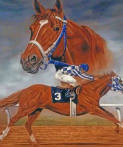 Horse Race Illustration Paint by numbers