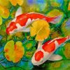 koi fish in a pond paint by numbers