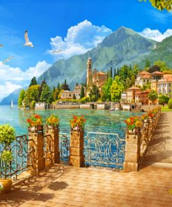 lake como italy paint by numbers