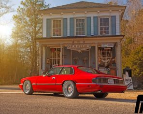 Red Jaguar Xjs Paint by numbers