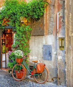 trastevere rome italy paint by number