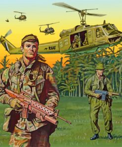 vietnam war art paint by numbers