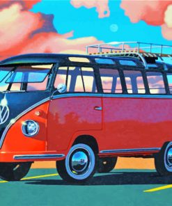 volkswagen bus paint by numbers