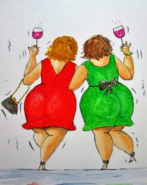 Fat Ladies Friends Paint by numbers