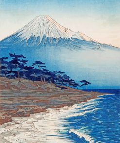 Mount Fuji Seascape paint by numbers