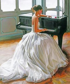 Woman Playing Piano Paint by numbers