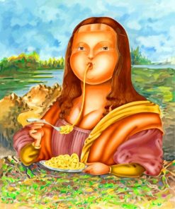 fat-mon-lisa-eating-pasta-paint-by-numbers