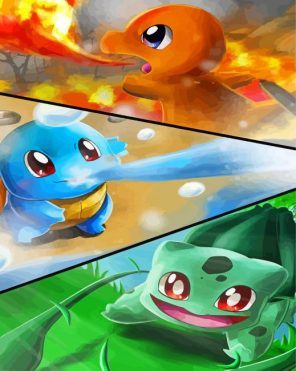 pokemon-bulbasaur-charmander-and-squirtle-paint-by-numbers