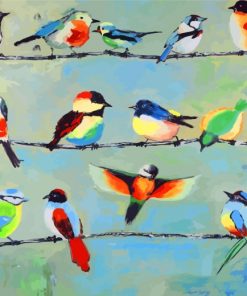 Birds On Wire Paint by numbers