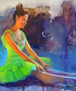 Green Ballerina paint by numbers