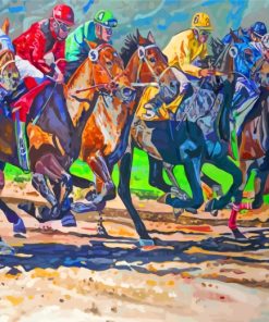 Horses Racing Paint by numbers