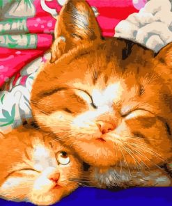 Sleepy Cute Cats Paint by numbers