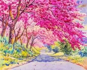 Aesthetic Spring Forest Paint by numbers