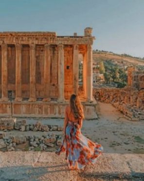 Baalbek Roman Ruins Paint by numbers