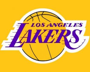 Basketball Team Lakers Logo Paint by numbers