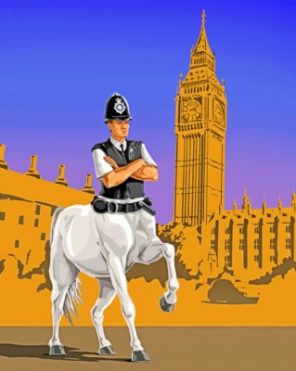 English Police Man Paint by numbers