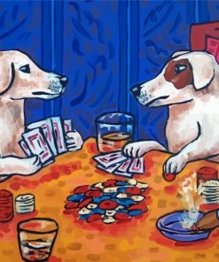 Gambling Dogs Art Paint by numbers