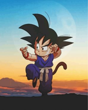 Goku Kid Paint by numbers