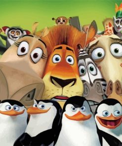 Madagascar Animation Animals Paint by numbers