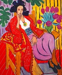 Odalisque In Red Jacket Paint By Numbers