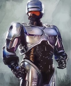 Robocop Illustration Art Paint by numbers