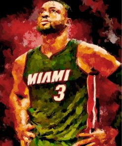 abstract-Miami-Heat-player-paint-by-numbers