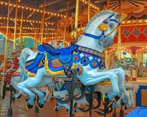 Aesthetic Carousel Horse Paint by numbers