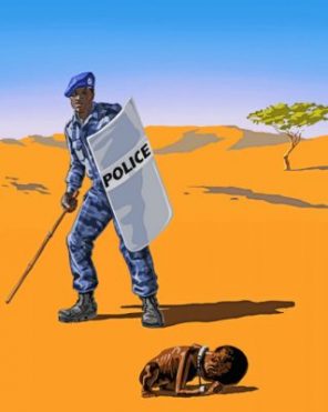 African Police Man Paint by numbers