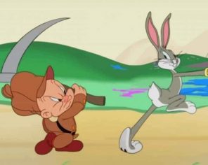 Bugs And Elmer Fudd Looney Tunes Paint by numbers