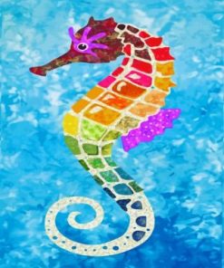 Colorful Seahorse Paint by numbers