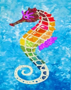 Colorful Seahorse Paint by numbers