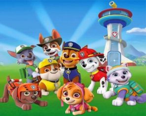 Paw Patrol Illustration Paint by numbers