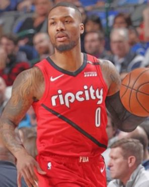 Damian Lillard Basketball Player Paint by numbers