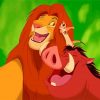 Lion King Timon And Pumbaa Paint by numbers